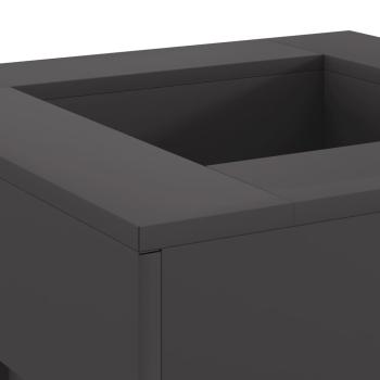 Feuerstelle Quadrat Schwarz 60x60x30 cm Stahl