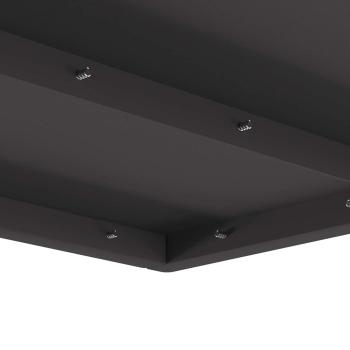 Feuerstelle Quadrat Schwarz 60x60x30 cm Stahl