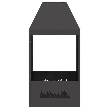 Feuerstelle Schwarz 50x50x100 cm Stahl