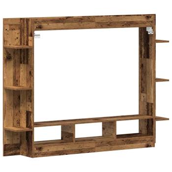 TV-Schränk 152 x 22 x 113 cm Altholz Holzwerkstoff