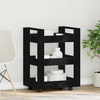 ARDEBO.de - Küchenwagen Schwarze Eiche 60x45x80 cm Holzwerkstoff