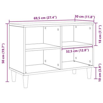 TV-Schrank Artisan Eiche 69.5x30x50 cm Holzwerkstoff
