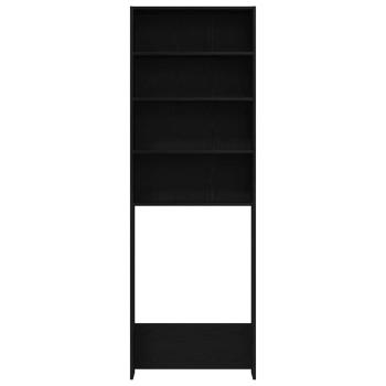 Waschmaschinen-Schrank Schwarz-Eiche 64x24x190 cm MDF