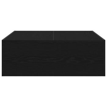 Couchtisch aus schwarzem Eichenholz - 100x100x35 cm Hergestellt aus engineered Holz