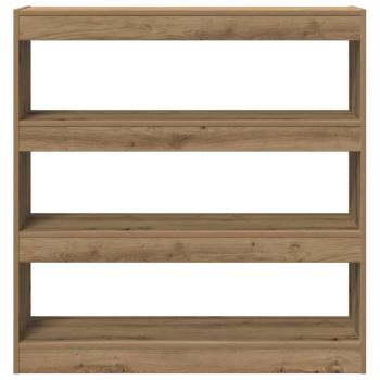 Bücherregal/Raumteiler in handwerklicher Eiche - 100x30x103cm, aus Holzwerkstoff