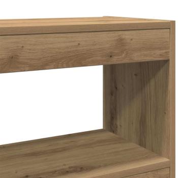 Bücherregal/Raumteiler in handwerklicher Eiche - 100x30x103cm, aus Holzwerkstoff