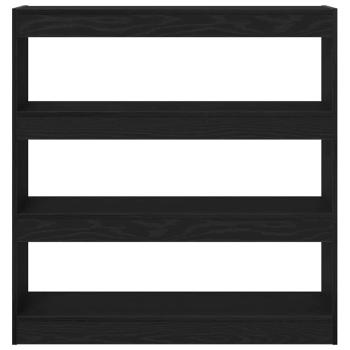 Bücherregal/Raumteiler Schwarz-Eiche 100x30x103cm Holzwerkstoff