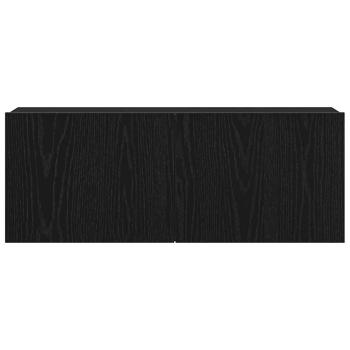 TV-Wandschränke (Set mit 2) - Schwarze Eiche, 80x30x30 cm, aus Holzwerkstoff