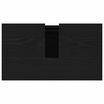 Waschbecken Schrank Schwarz Eiche 58x33x60 cm Holzwerkstoff