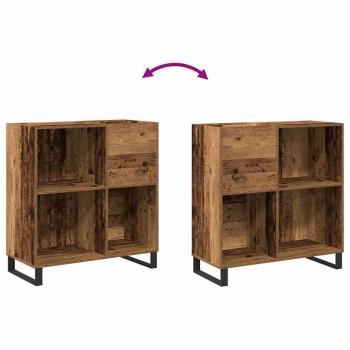 Plattenschrank Altes Holz 84.5x38x90 cm Holzwerkstoff