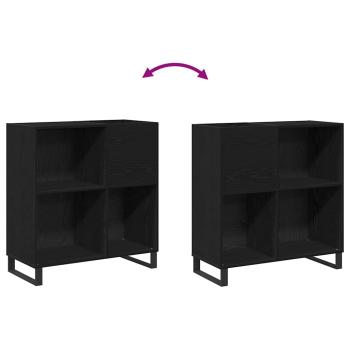 Aufbewahrungsschrank Schwarz Eiche 84,5x38x90 cm Holzwerkstoff