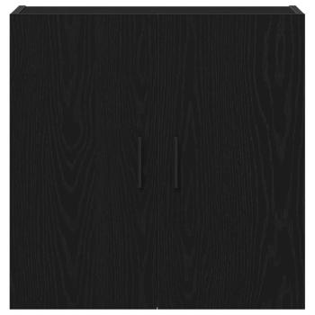 Wandschrank schwarzes Eichenholz 60x31x60 cm Holzwerkstoff