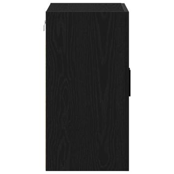 Wandschrank schwarzes Eichenholz 60x31x60 cm Holzwerkstoff