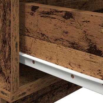 Nachttisch mit LED-Lichtern Altholz 70 x 36 x 40,5 cm