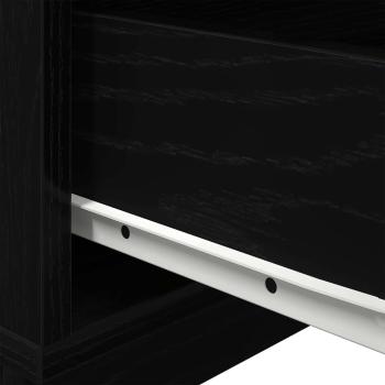 Nachttisch mit LED-Lichtern Schwarz Eiche 70 x 36 x 40,5 cm