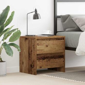 ARDEBO.de - Nachttisch Alte Holzoptik 45x34x44,5 cm Holzwerkstoff