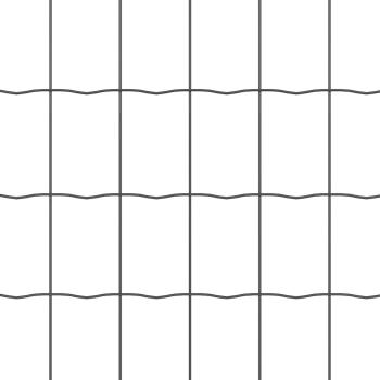 Euro-Zaun mit 11 U-Posten Grau 0,6x25 m Stahl