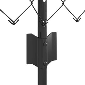 Drahtzaun mit 10 U Pfosten Grau 0,6x10 m Stahl