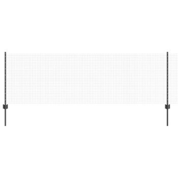 Schweißdrahtzaun mit 22 U-Posts Grau 0.8x50 m Stahl