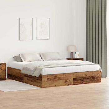 ARDEBO.de - Stauraum-Bettgestell Altholz 200x200 cm