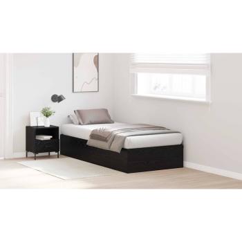 Stauraumbett Schwarz Eiche 75x190 cm Konstruierter Holz
