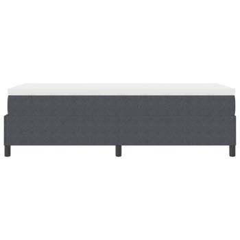 Boxspringbett Dunkelgrau und Weiß 90 x 200 cm Cordstoff