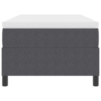 Boxspringbett Dunkelgrau und Weiß 90 x 200 cm Cordstoff