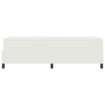 Boxspringbett mit Matratze Creme 90x200 cm Cord-Stoff