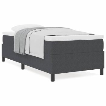 Boxspringbett mit Matratze Dunkelgrau 100 x 200 cm Cordstoff