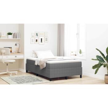 Boxspringbett mit Matratze Hellgrau 120x200 cm Cordstoff