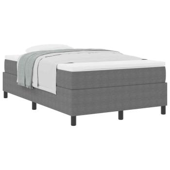 Boxspringbett mit Matratze Hellgrau 120x200 cm Cordstoff