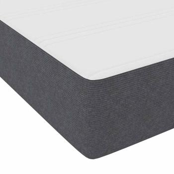 Boxspringbett mit Matratze Dunkelgrau 200x200 cm Cordstoff