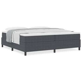 Boxspringbett mit Matratze Dunkelgrau 200x200 cm Cordstoff