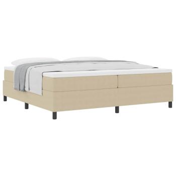 Boxspringbett mit Matratze Hellgrün Grau 200x200 cm Cordstoff