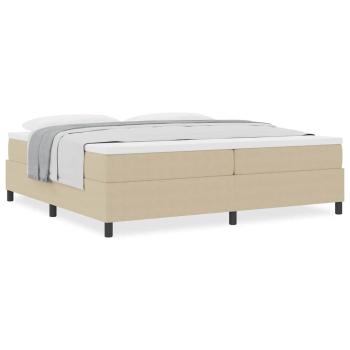 Boxspringbett mit Matratze Hellgrün Grau 200x200 cm Cordstoff