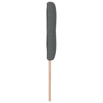 LED Kopfteil mit Knopfheftung Dunkelgrau 80 cm Stoff