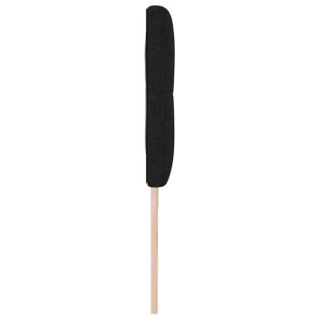 LED Kopfteil mit Knopfheftung Schwarz 90 cm Stoff