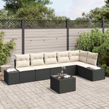 ARDEBO.de - 6-teiliges Garten Sofa Set mit Kissen Braun Poly Rattan