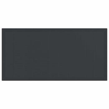 9-teiliges Garten-Essgruppe mit Kissen Anthrazit Poly Rattan