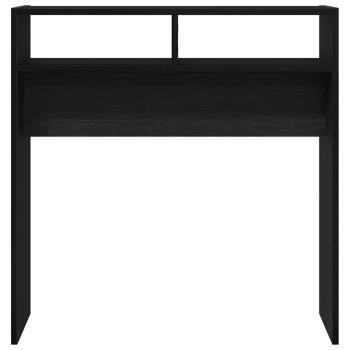 Schwarzer Eichen Konsolentisch - 78x30x80 cm - Aus Holzwerkstoff