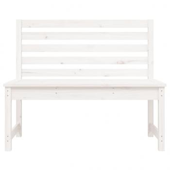 Gartenbank Weiß 109 cm Massivholz Kiefer