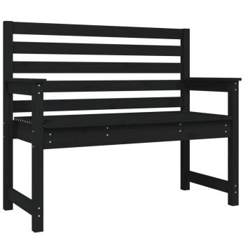 ARDEBO.de - Gartenbank Schwarz 109x48x91,5 cm Massivholz Kiefer