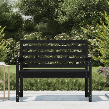 Gartenbank Schwarz 109x48x91,5 cm Massivholz Kiefer
