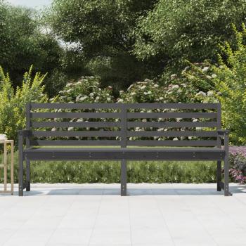 ARDEBO.de - Gartenbank Grau 203,5x48x91,5 cm Massivholz Kiefer