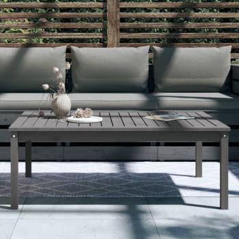 ARDEBO.de - Gartentisch Grau 121x82,5x45 cm Massivholz Kiefer
