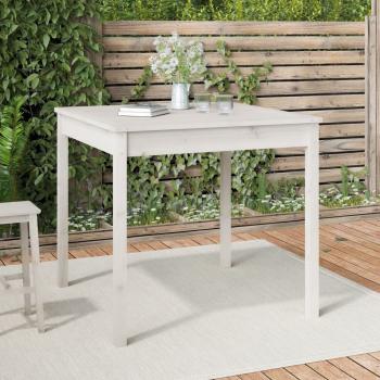 ARDEBO.de - Gartentisch Weiß 82,5x82,5x76 cm Massivholz Kiefer