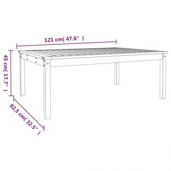 Gartentisch 121x82,5x45 cm Massivholz Douglasie
