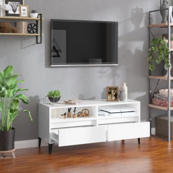 TV-Schrank Hochglanz-Weiß 100x34,5x44,5 cm Holzwerkstoff