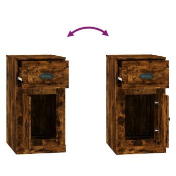 Beistellschrank mit Schublade Räuchereiche 40x50x75 cm