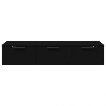 Wandschrank Schwarz 102x30x20 cm Holzwerkstoff